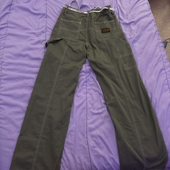 FIVESTAR GENERAL CO. Belted Girls Low Rise Carpenter Pants - Picture 4 of 5